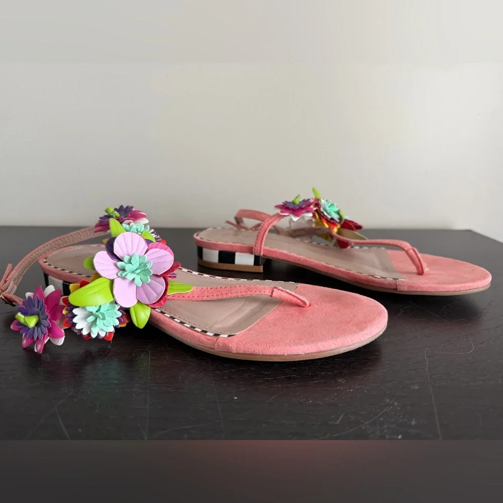 Betsey Johnson Esmee Floral T-Strap Sandals – Size 6 - Picture 4 of 6